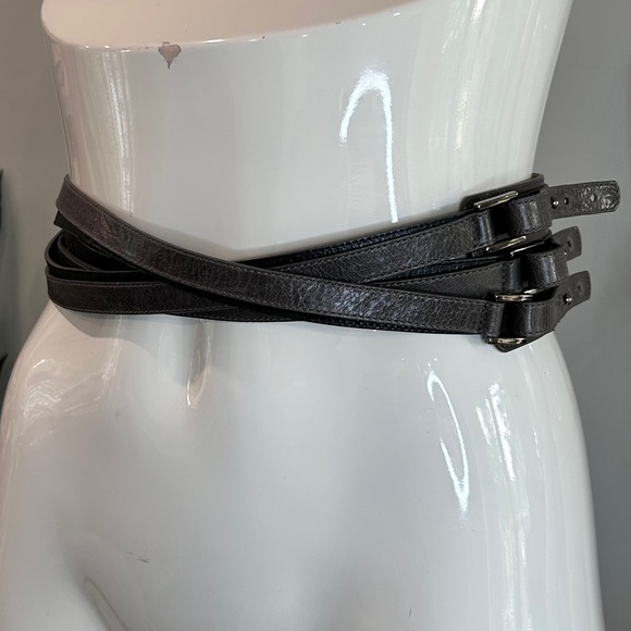 Marc Cain Leather Triple Strap Wide Waist Cincher - Picture 13 of 14
